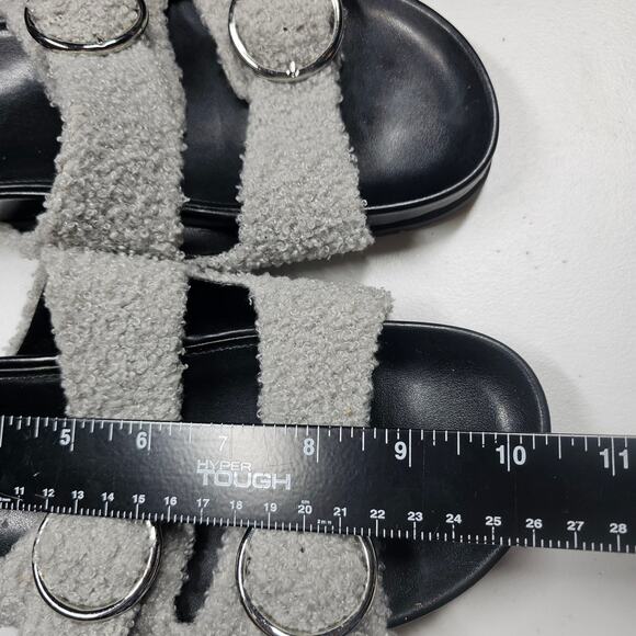 Marc Fisher Keena2 Gray and Black Double Buckle Strap Slides Women's Size 9 - Picture 9 of 9